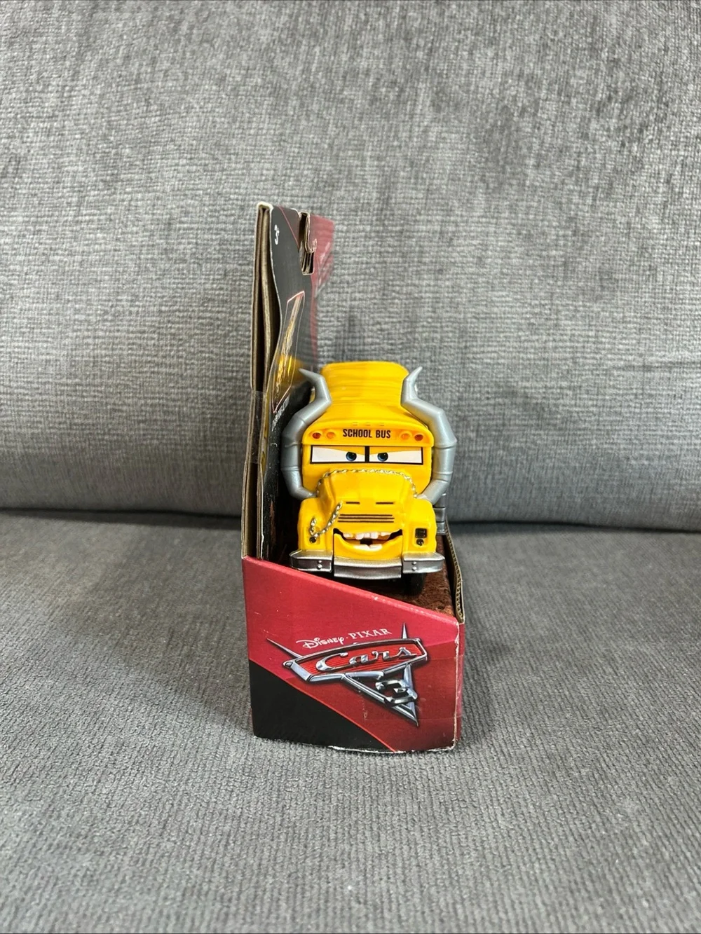 Disney Pixar Cars Chomp & Chase Demo Derby Miss Fritter School Bus Vehicle 2016
